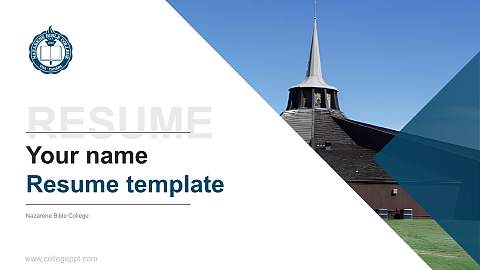 Nazarene Bible College Resume PPT Template