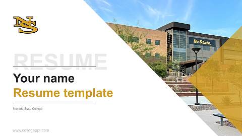 Nevada State College Resume PPT Template