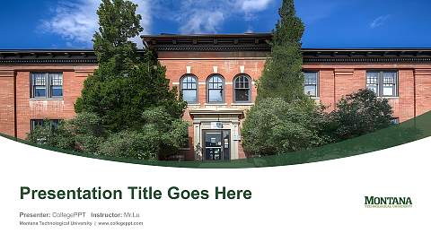 Montana Technological University Course/Courseware Creation PPT Template