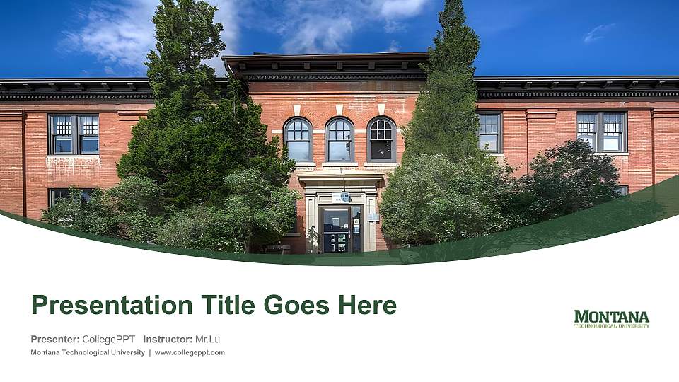 Montana Technological University Course/Courseware Creation PPT Template16:9 ratio PPT effect preview image