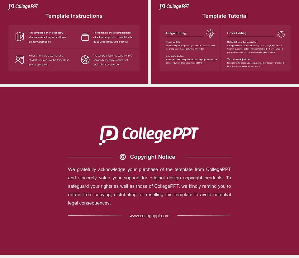 Muskingum University Course/Courseware Creation PPT Template16:9 ratio PPT effect preview image5