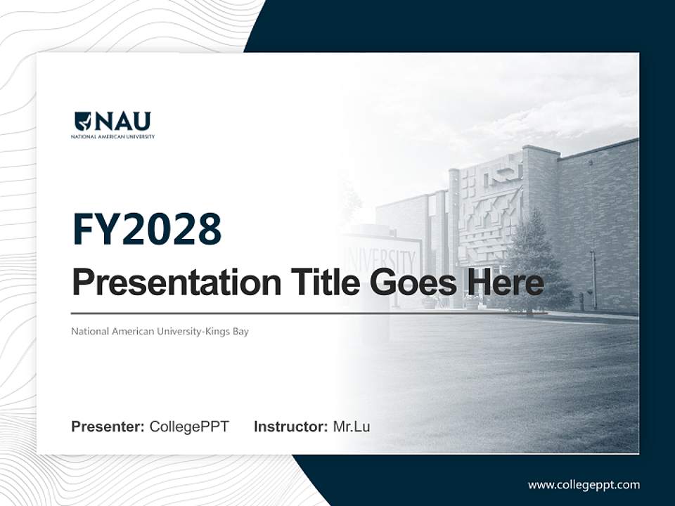 National American University-Kings Bay Academic Presentation/Research Findings Report PPT Template4:3 ratio PPT effect preview image5