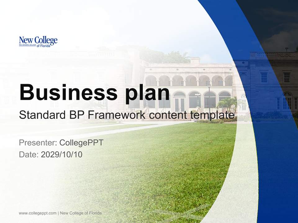 New College of Florida Competition/Entrepreneurship Contest PPT Template4:3 ratio PPT effect preview image9
