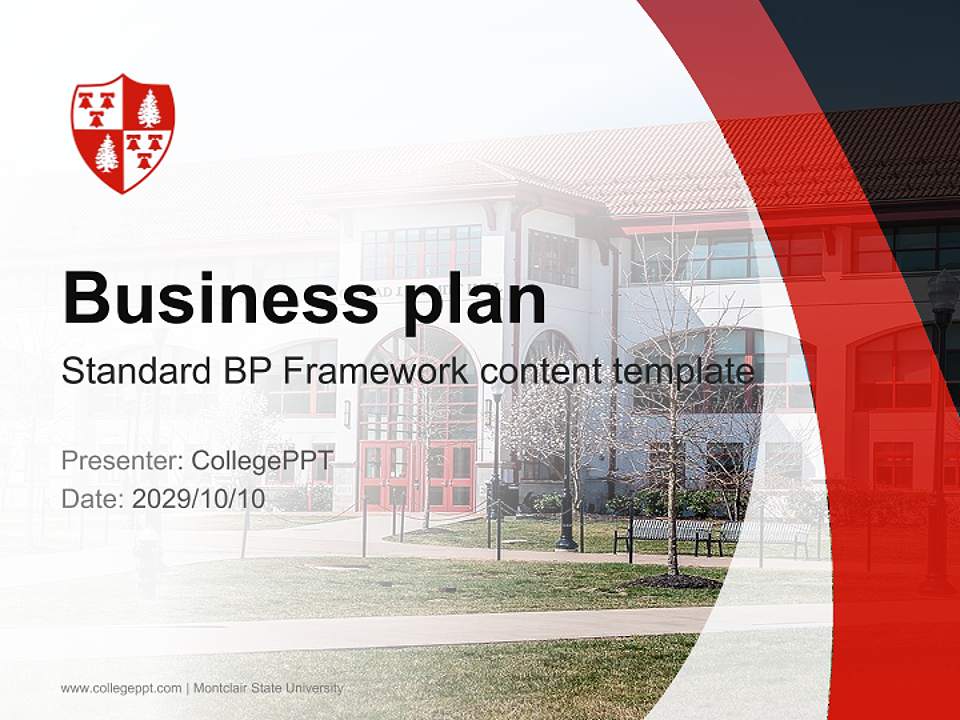 Montclair State University Competition/Entrepreneurship Contest PPT Template4:3 ratio PPT effect preview image9