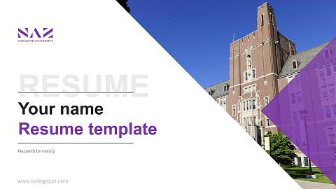Nazareth University Resume PPT Template