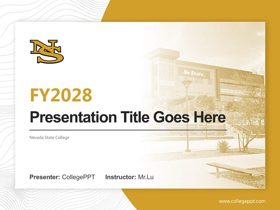 Nevada State College Academic Presentation/Research Findings Report PPT Template4:3 ratio PPT effect preview image5