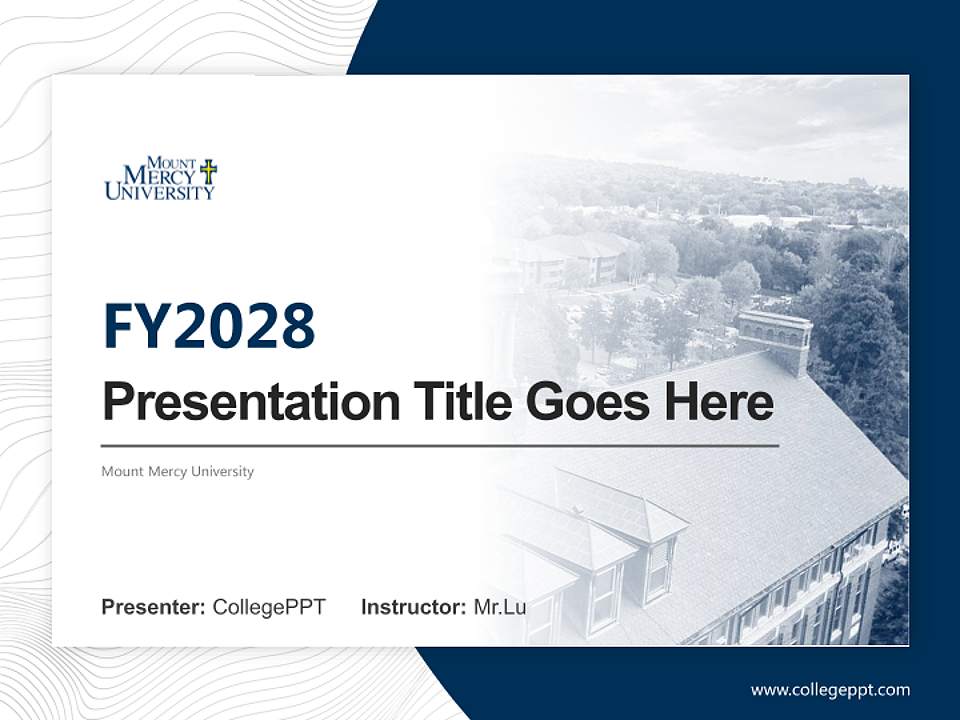 Mount Mercy University Academic Presentation/Research Findings Report PPT Template4:3 ratio PPT effect preview image5