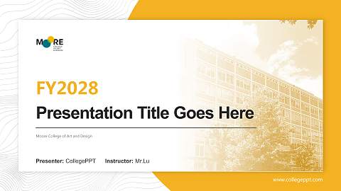 Moore College of Art and Design Academic Presentation/Research Findings Report PPT Template