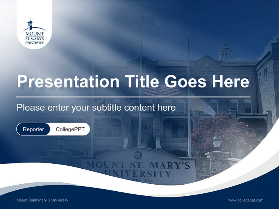 Mount Saint Mary’S University Lecture Sharing and Networking Event PPT Template4:3 ratio PPT effect preview image4
