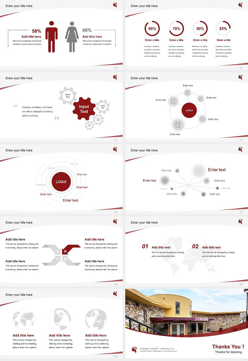 New Hope Christian College-Eugene Course/Courseware Creation PPT Template16:9 ratio PPT effect preview image4