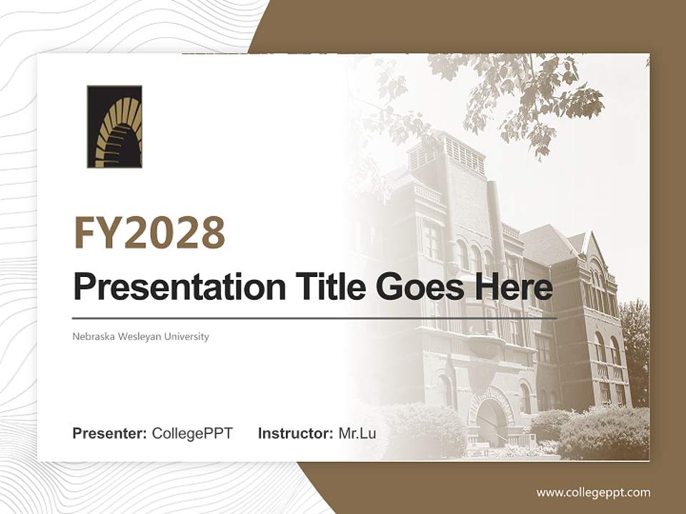 Nebraska Wesleyan University Academic Presentation/Research Findings Report PPT Template4:3 ratio PPT effect preview image5