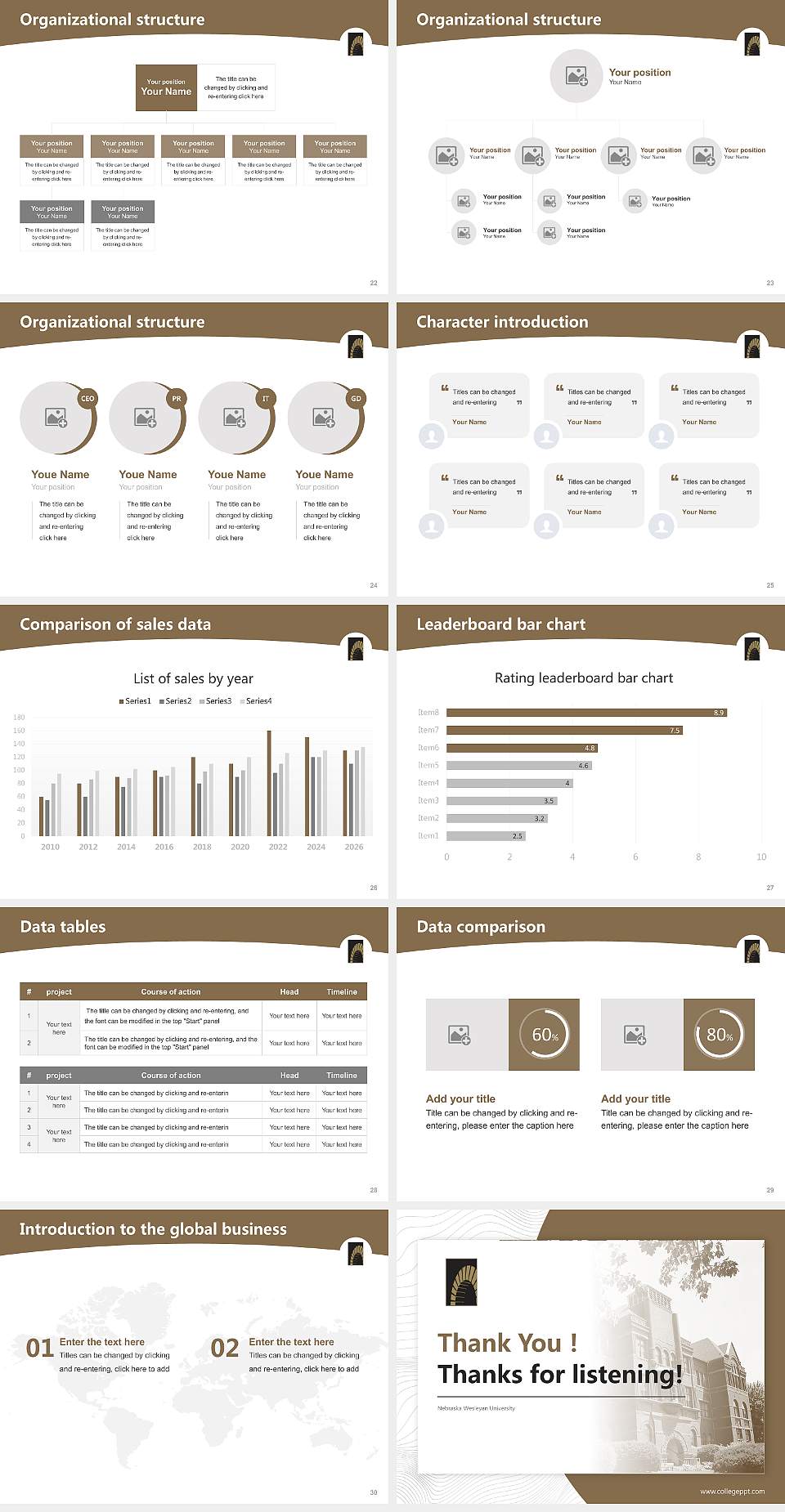 Nebraska Wesleyan University Academic Presentation/Research Findings Report PPT Template4:3 ratio PPT effect preview image4