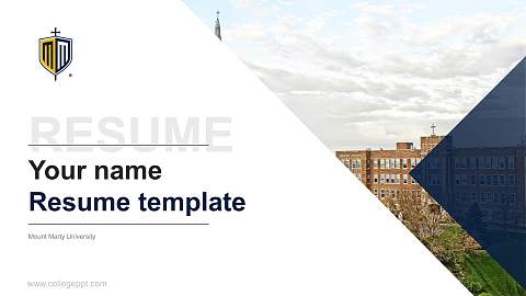 Mount Marty University Resume PPT Template