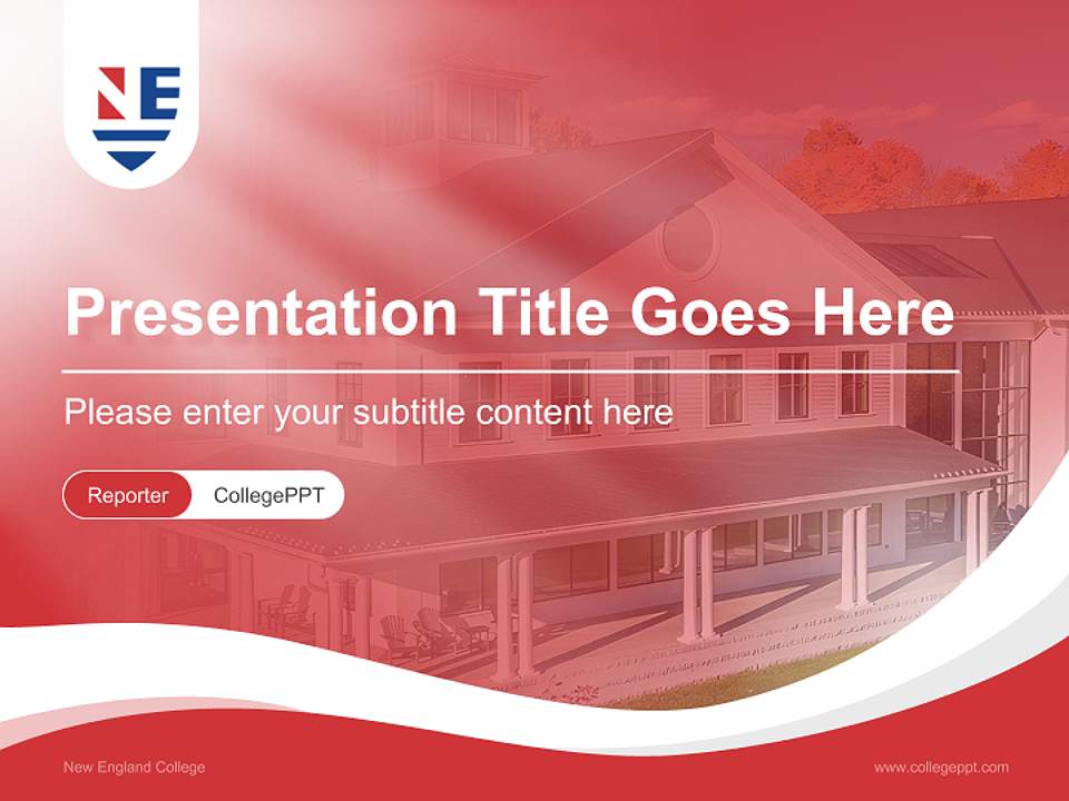 New England College Lecture Sharing and Networking Event PPT Template4:3 ratio PPT effect preview image4