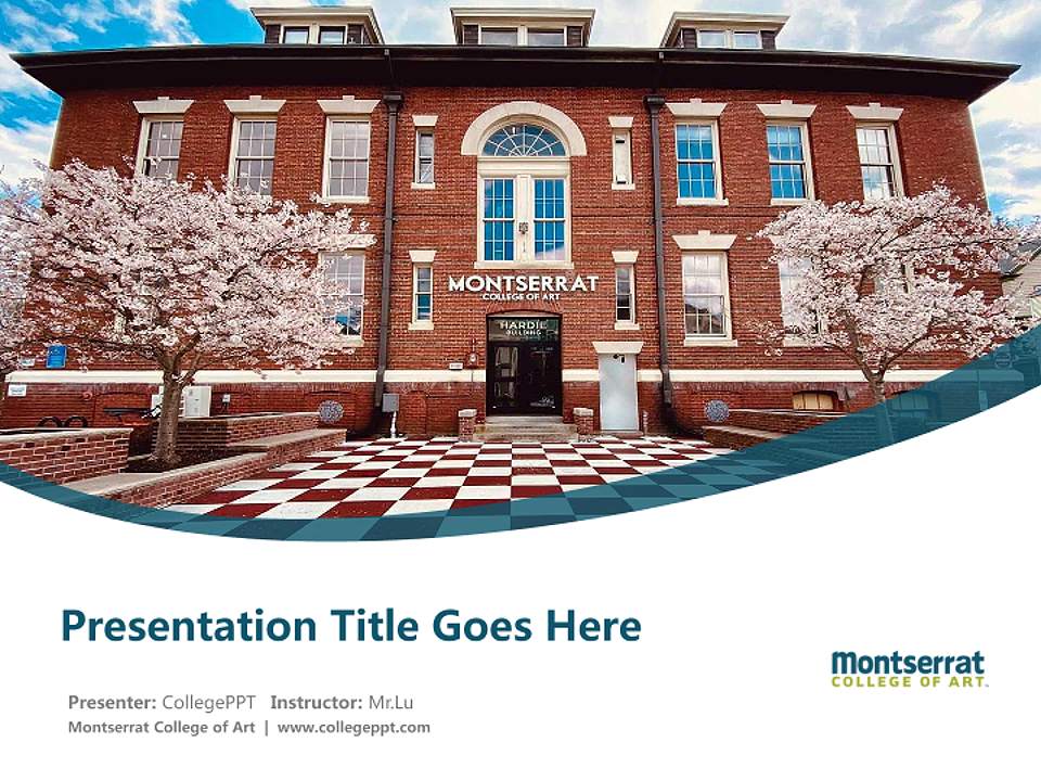 Montserrat College of Art Course/Courseware Creation PPT Template4:3 ratio PPT effect preview image5