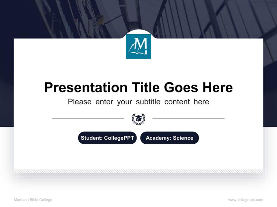 Montana Bible College National Scholarship Defense PPT Template4:3 ratio PPT effect preview image4