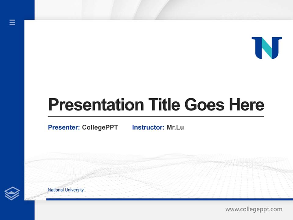 National University Thesis Proposal/Graduation Defense PPT Template4:3 ratio PPT effect preview image5