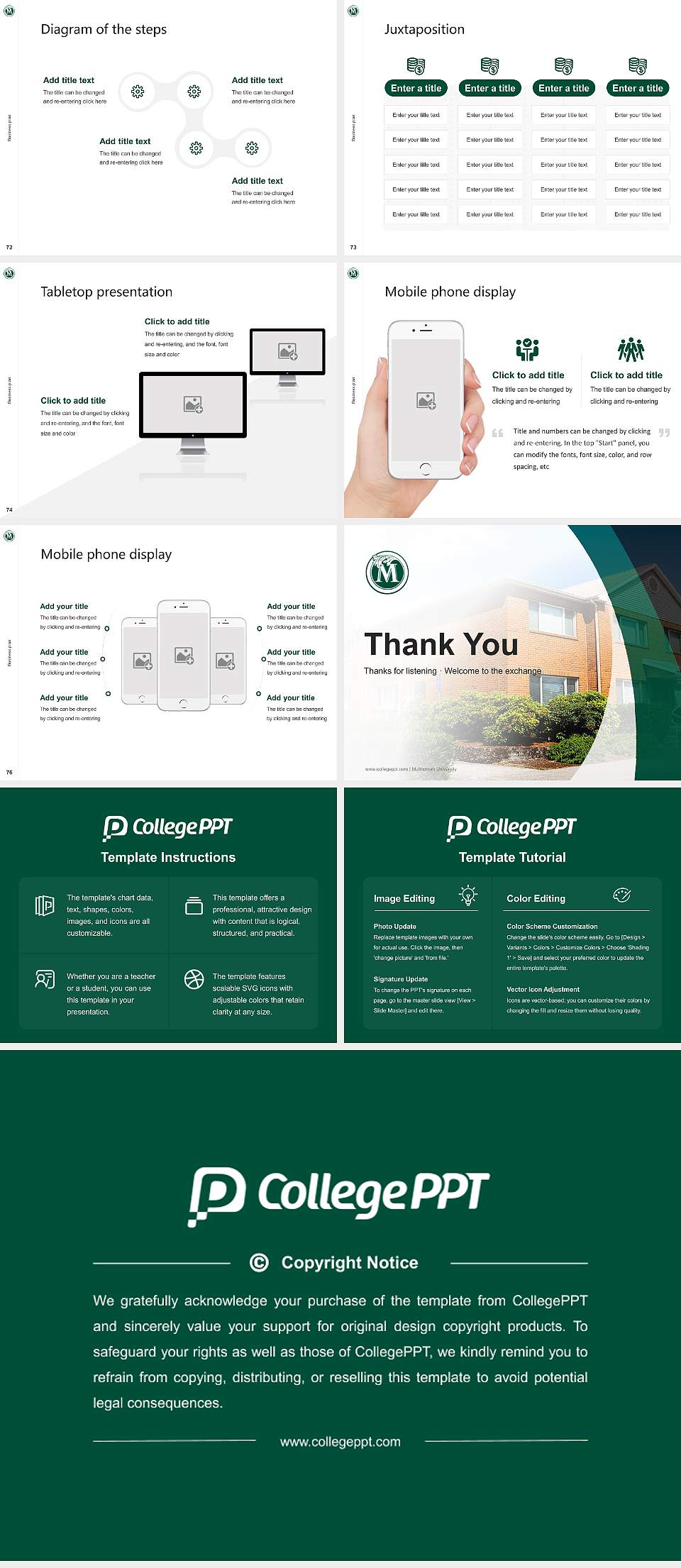 Multnomah University Competition/Entrepreneurship Contest PPT Template4:3 ratio PPT effect preview image9