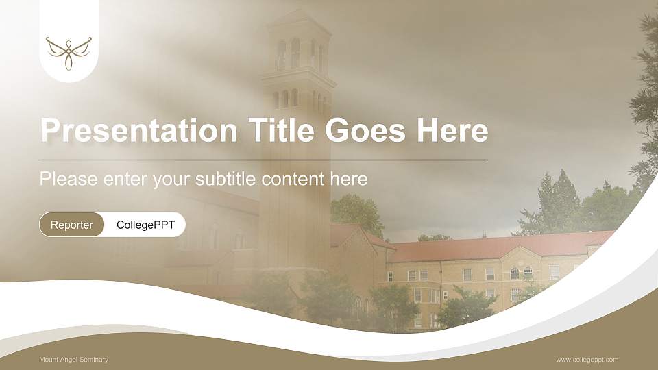 Mount Angel Seminary Lecture Sharing and Networking Event PPT Template16:9 ratio PPT effect preview image