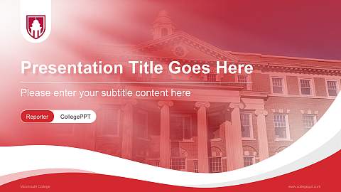 Monmouth College Lecture Sharing and Networking Event PPT Template