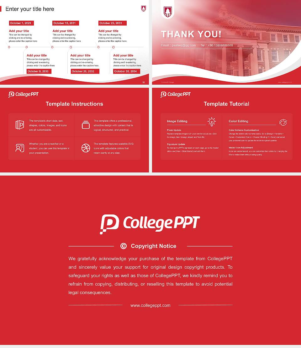 Monmouth College Lecture Sharing and Networking Event PPT Template16:9 ratio PPT effect preview image4