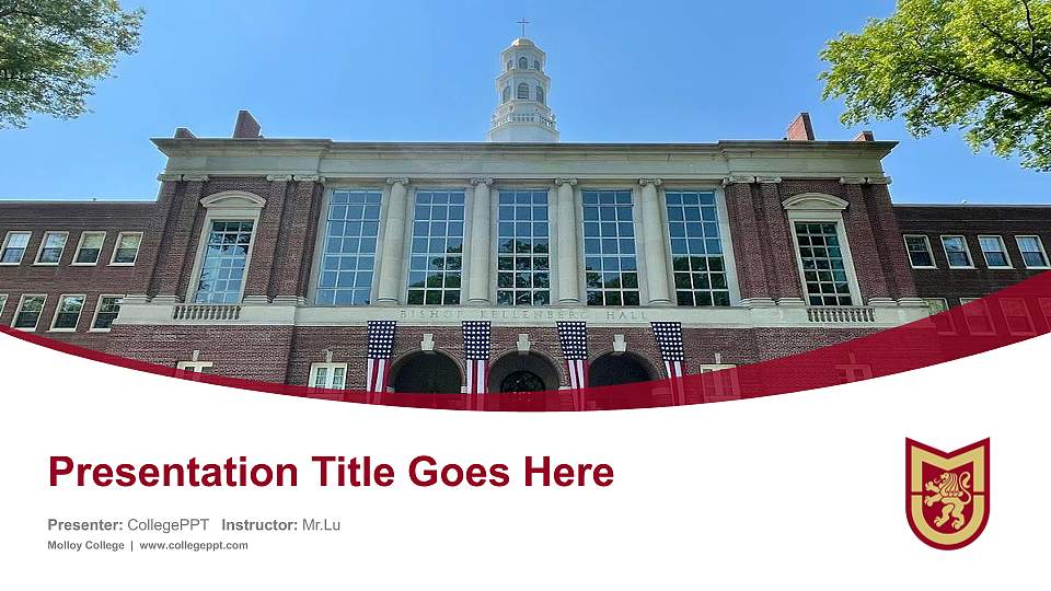 Molloy College Course/Courseware Creation PPT Template16:9 ratio PPT effect preview image