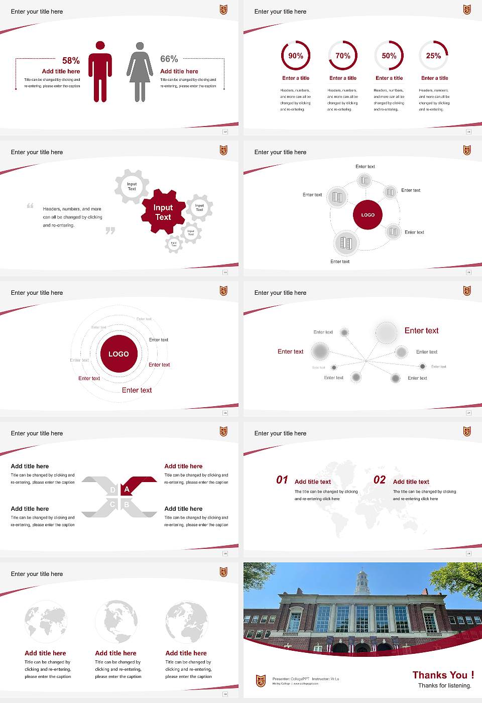 Molloy College Course/Courseware Creation PPT Template16:9 ratio PPT effect preview image4