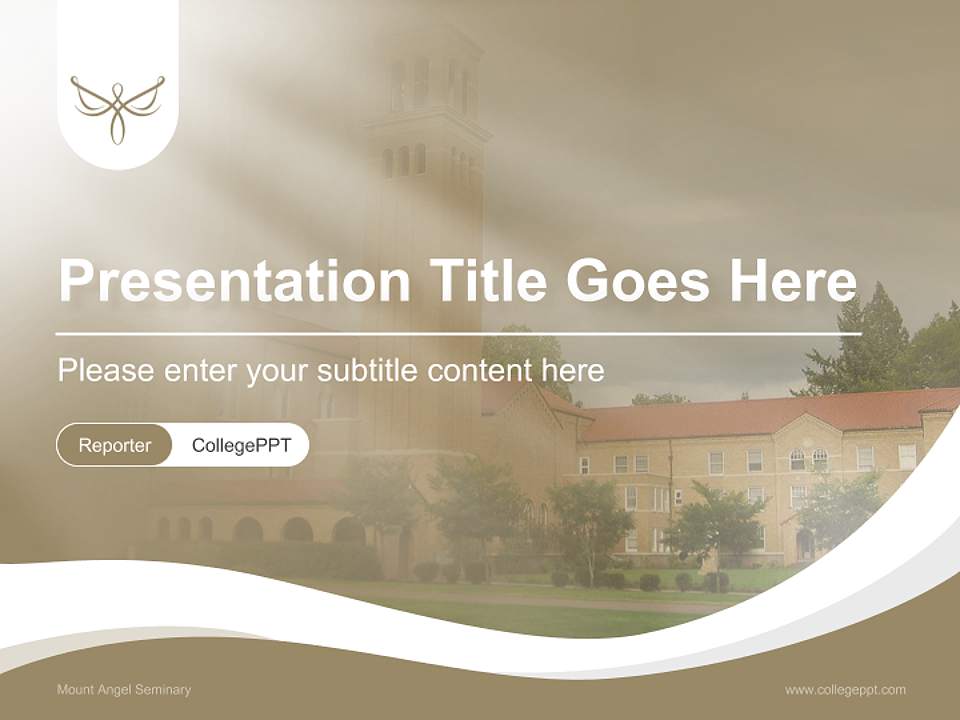 Mount Angel Seminary Lecture Sharing and Networking Event PPT Template4:3 ratio PPT effect preview image4