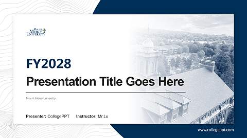 Mount Mercy University Academic Presentation/Research Findings Report PPT Template