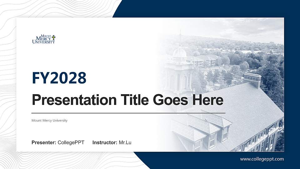 Mount Mercy University Academic Presentation/Research Findings Report PPT Template16:9 ratio PPT effect preview image