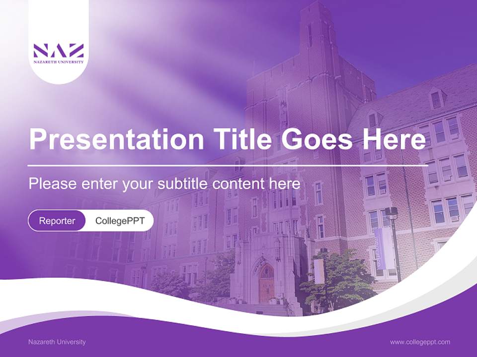 Nazareth University Lecture Sharing and Networking Event PPT Template4:3 ratio PPT effect preview image4