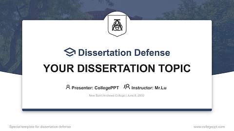 New Saint Andrews College Graduation Thesis Defense PPT Template