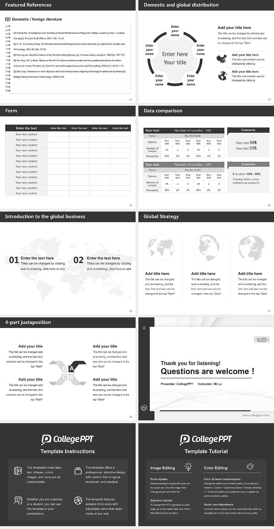 Nazarene Theological Seminary Thesis Proposal/Graduation Defense PPT Template4:3 ratio PPT effect preview image4