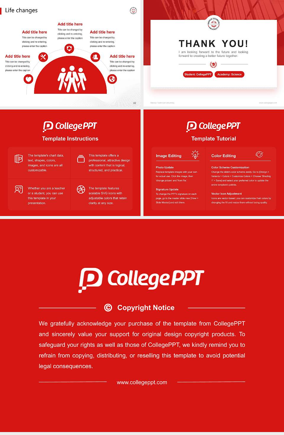 Navajo Technical University National Scholarship Defense PPT Template4:3 ratio PPT effect preview image4