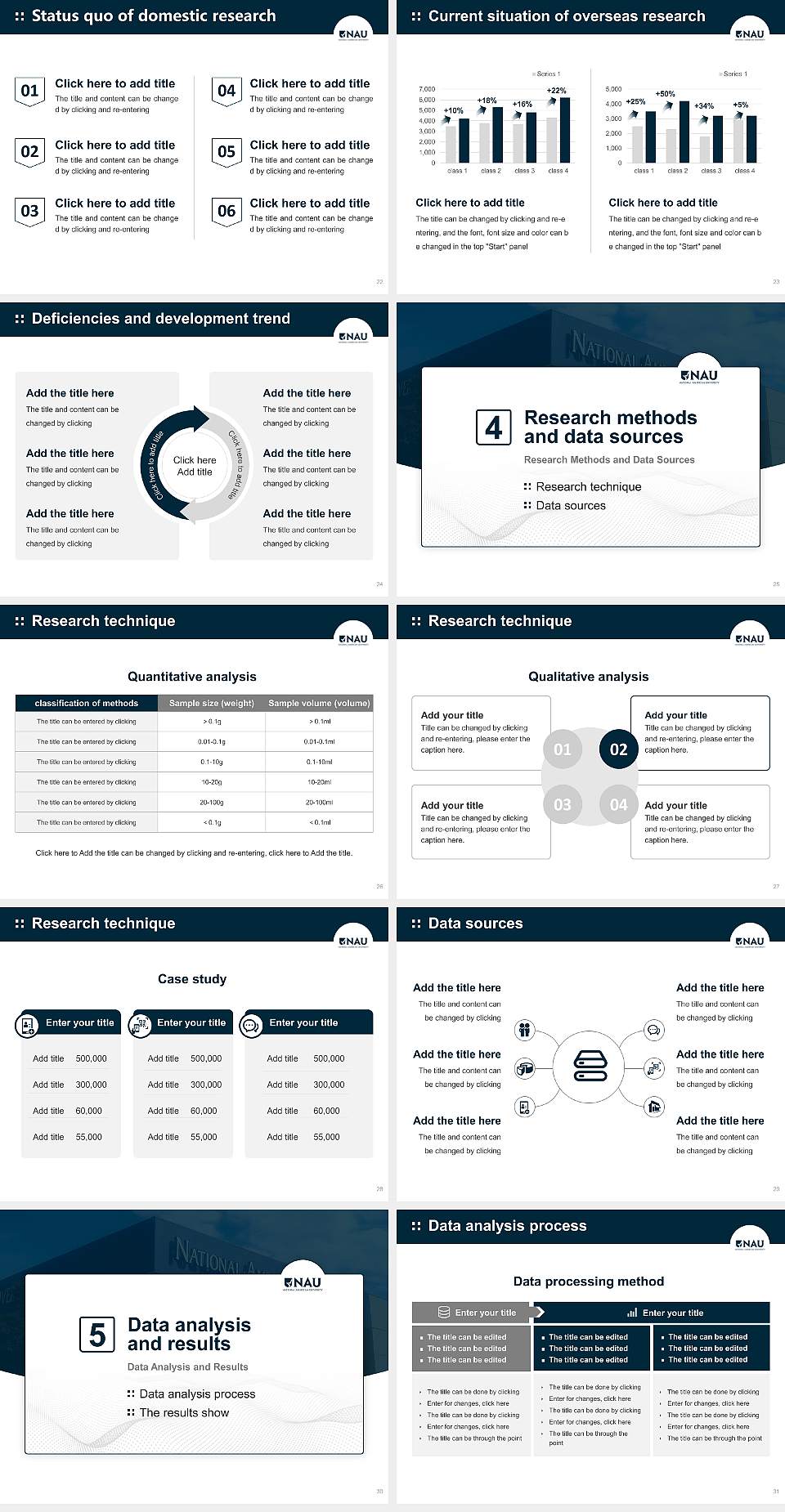 National American University-Mesquite Graduation Thesis Defense PPT Template4:3 ratio PPT effect preview image4