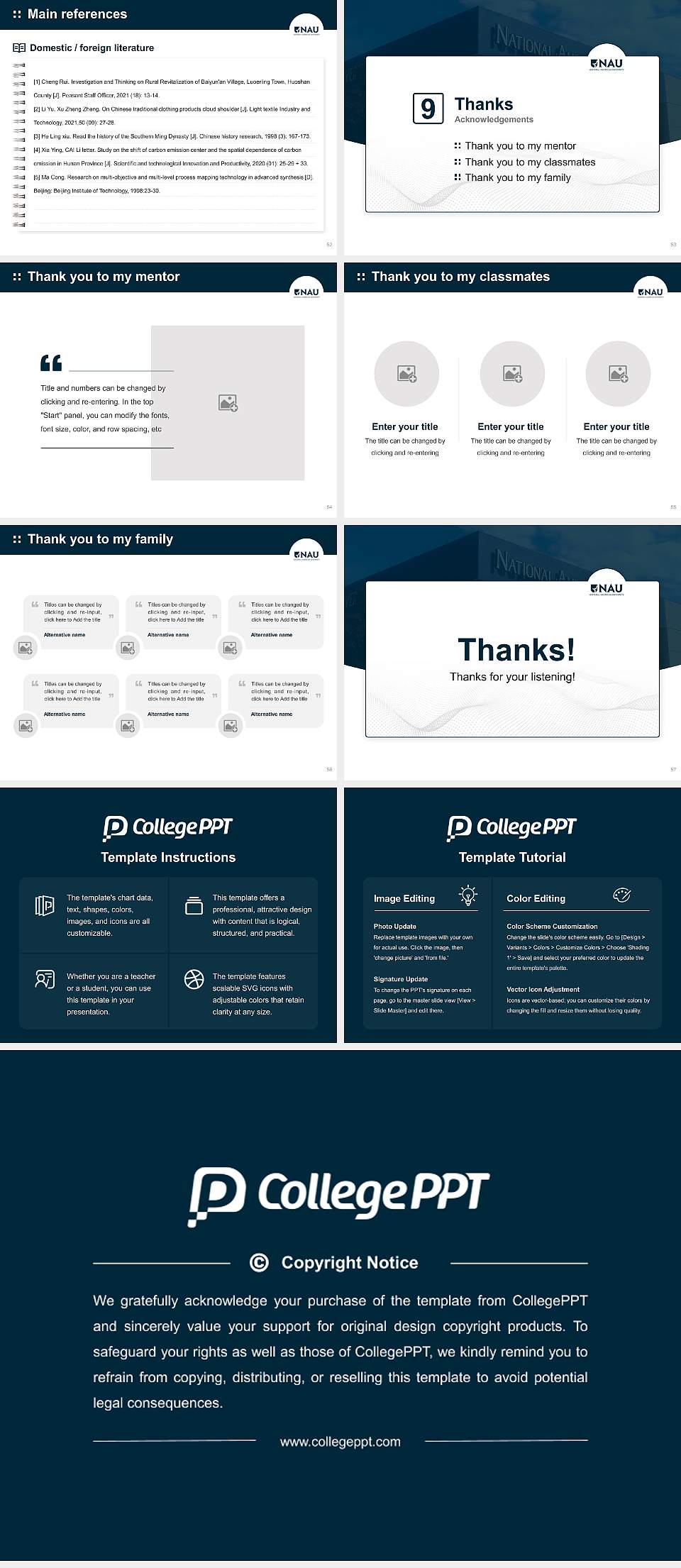 National American University-Mesquite Graduation Thesis Defense PPT Template4:3 ratio PPT effect preview image7