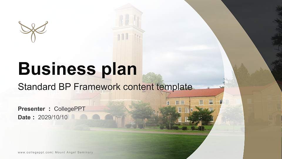 Mount Angel Seminary Competition/Entrepreneurship Contest PPT Template16:9 ratio PPT effect preview image