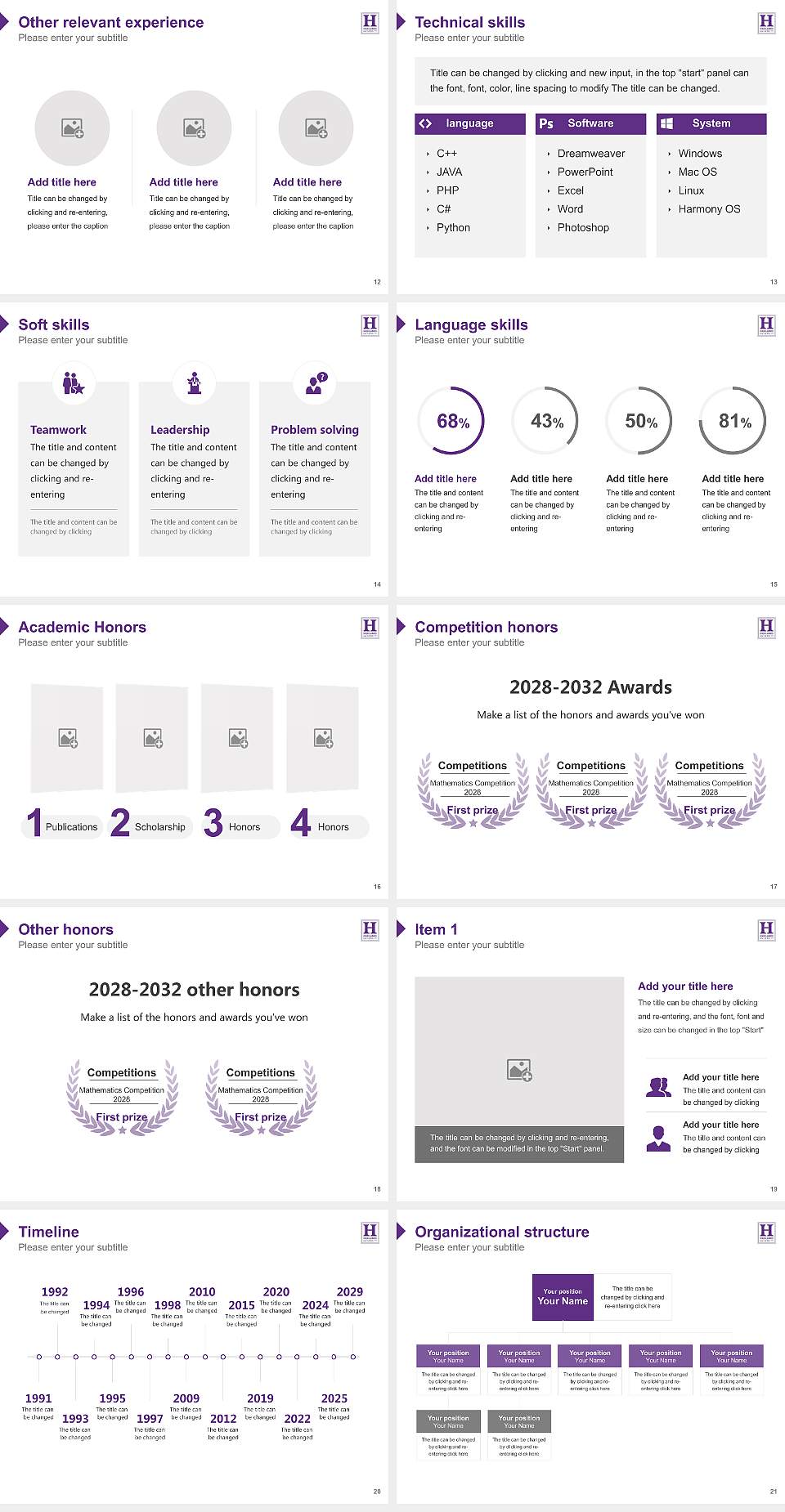 New Mexico Highlands University Resume PPT Template4:3 ratio PPT effect preview image3