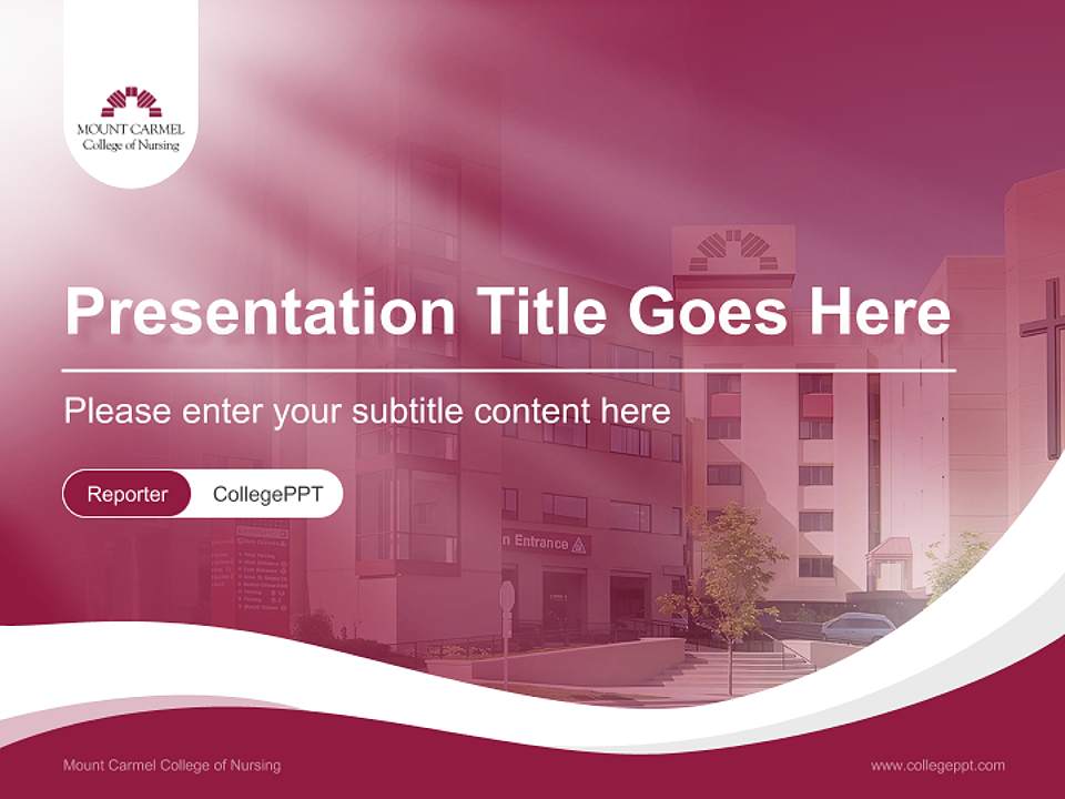 Mount Carmel College of Nursing Lecture Sharing and Networking Event PPT Template4:3 ratio PPT effect preview image4