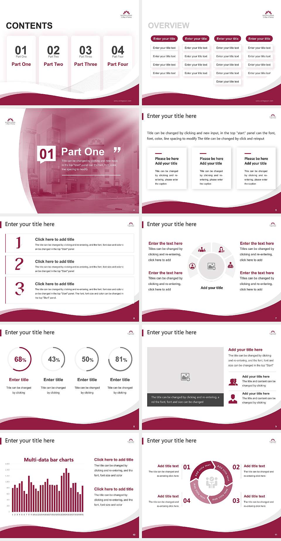 Mount Carmel College of Nursing Lecture Sharing and Networking Event PPT Template4:3 ratio PPT effect preview image2