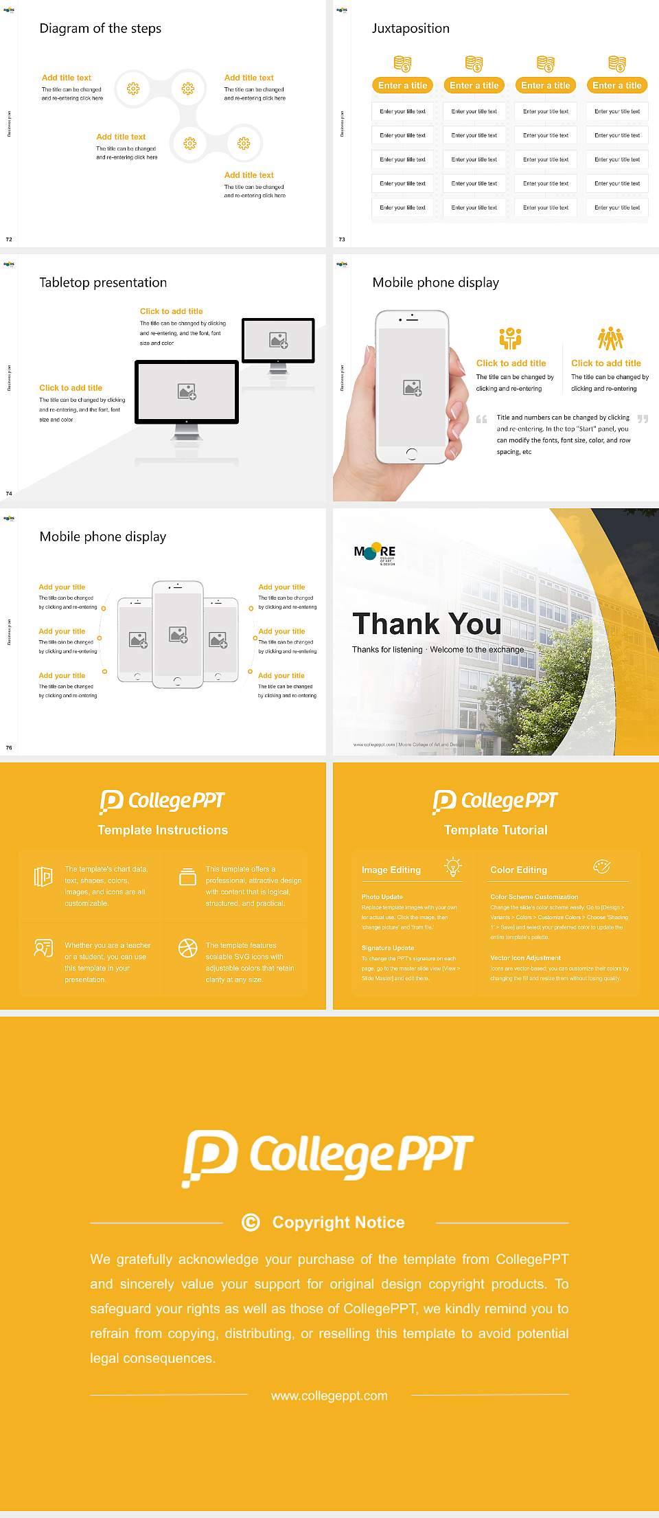 Moore College of Art and Design Competition/Entrepreneurship Contest PPT Template4:3 ratio PPT effect preview image9