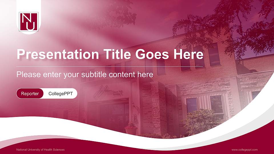 National University of Health Sciences Lecture Sharing and Networking Event PPT Template16:9 ratio PPT effect preview image