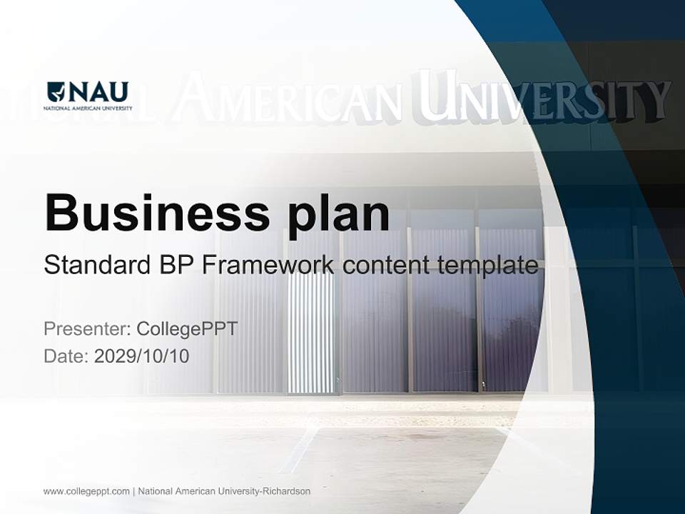 National American University-Richardson Competition/Entrepreneurship Contest PPT Template4:3 ratio PPT effect preview image9