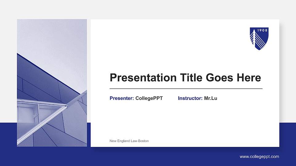 New England Law-Boston General Purpose PPT Template16:9 ratio PPT effect preview image