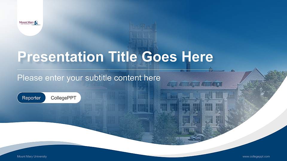 Mount Mary University Lecture Sharing and Networking Event PPT Template16:9 ratio PPT effect preview image