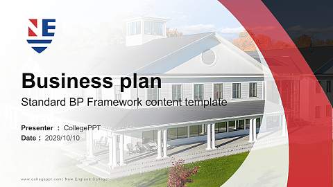 New England College Competition/Entrepreneurship Contest PPT Template
