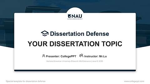 National American University-Ellsworth Afb Extension Graduation Thesis Defense PPT Template