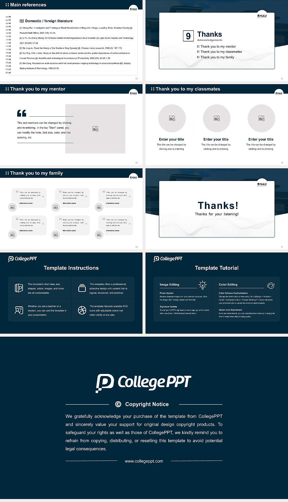 National American University-Ellsworth Afb Extension Graduation Thesis Defense PPT Template16:9 ratio PPT effect preview image7
