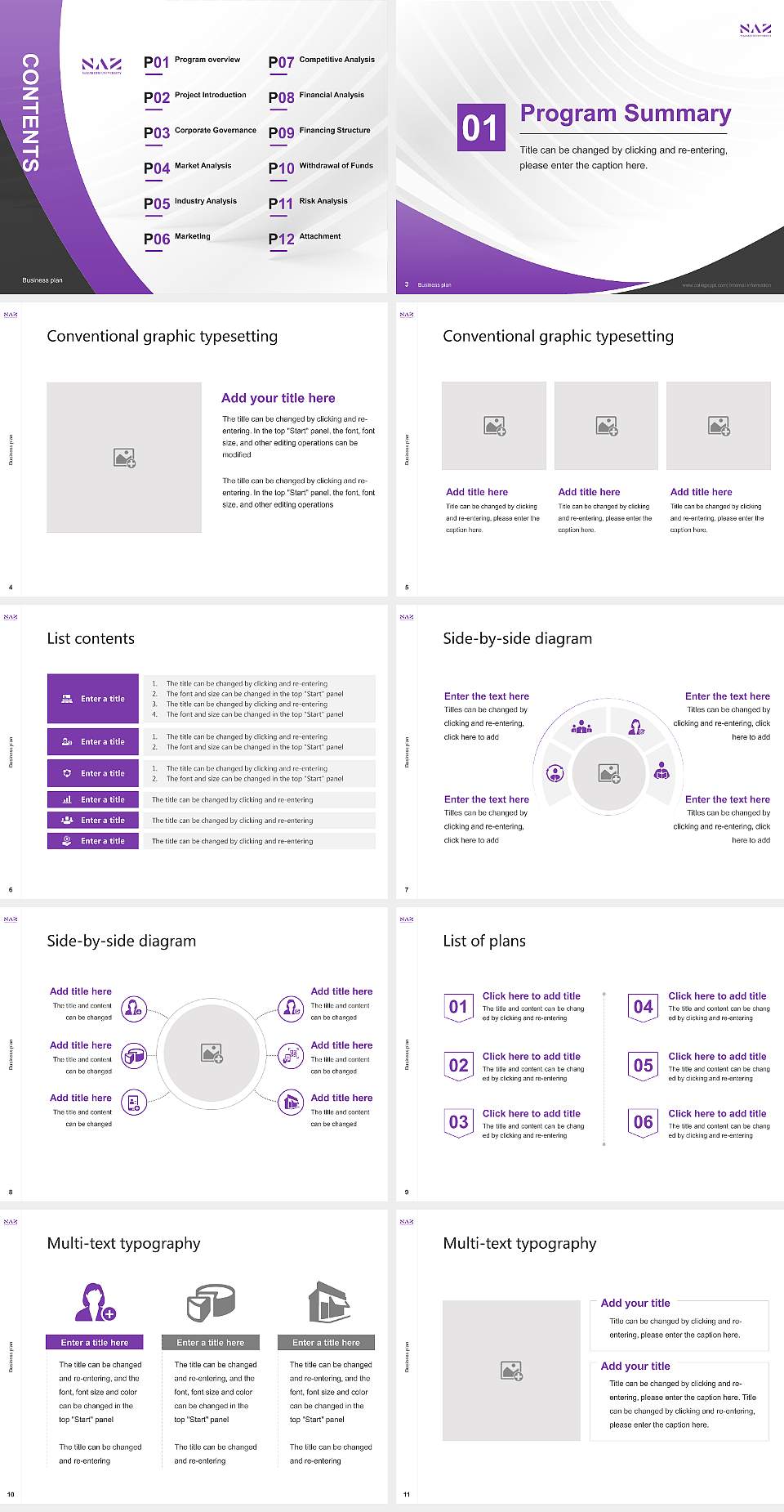 Nazareth University Competition/Entrepreneurship Contest PPT Template4:3 ratio PPT effect preview image2