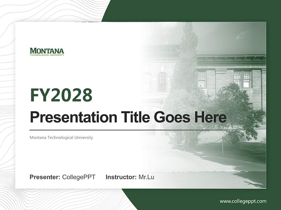 Montana Technological University Academic Presentation/Research Findings Report PPT Template4:3 ratio PPT effect preview image5